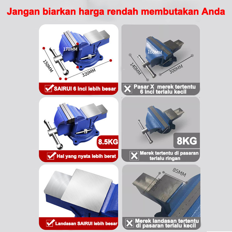 Jual Catok Clamp 5'' / catok paron / Ragum Klem / Catok Meja / Bench ...