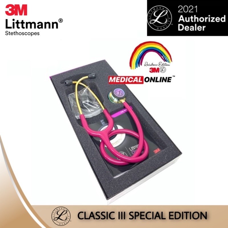 Jual 3M STETOSKOP LITTMANN CLASSIC III RASPBERRY 5806 RAINBOW EDITION ...