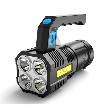Jual Senter LED Cas Super Terang Jarak Jauh + COB 4 Mode 822 Emergency ...