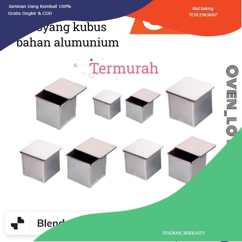 Jual Loyang roti tawar kubus / Cetakan roti tawar mini | Shopee Indonesia