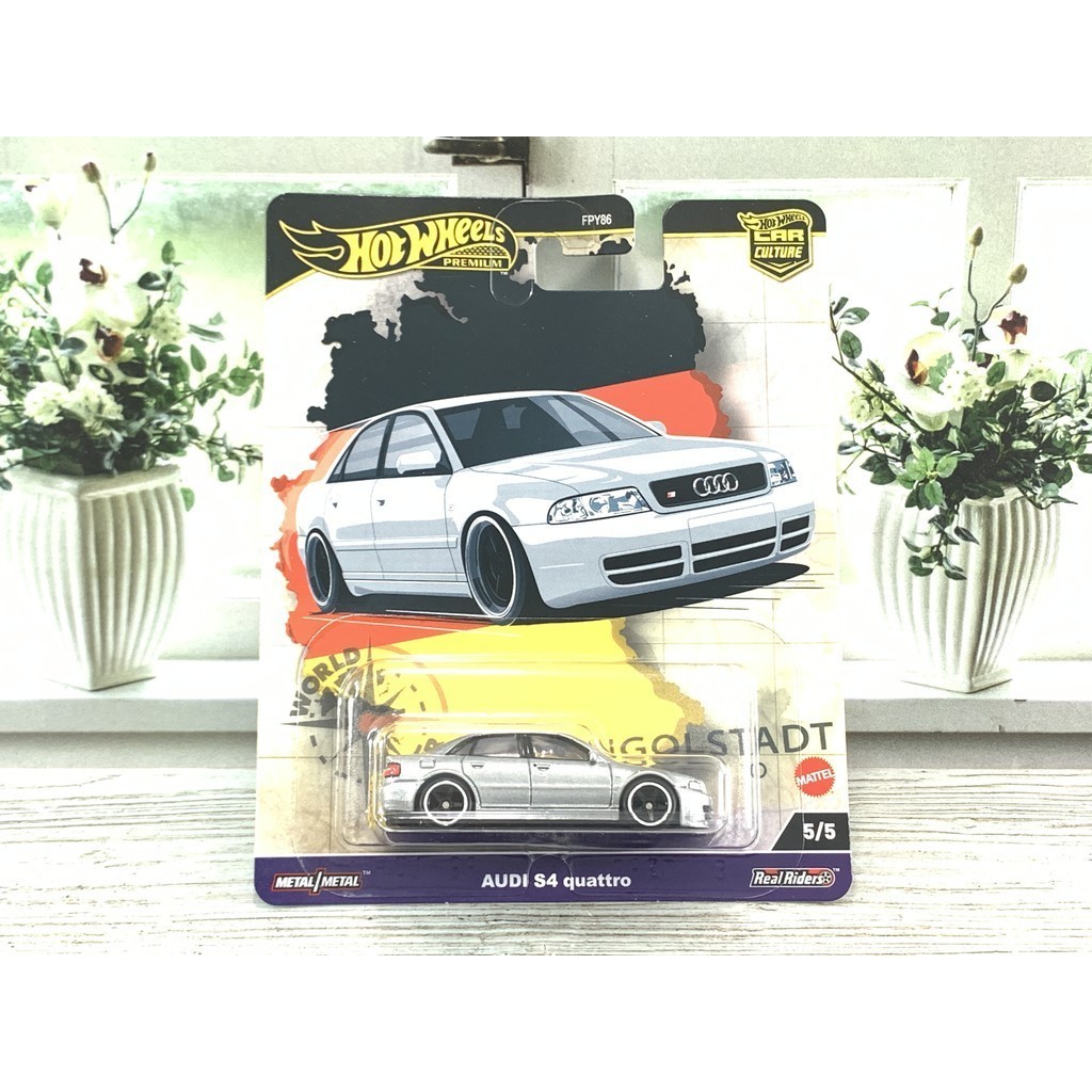 Hot Wheels Car Cultures – Audi S4 Quattro (Blue) 1:64 Diecast, German Series