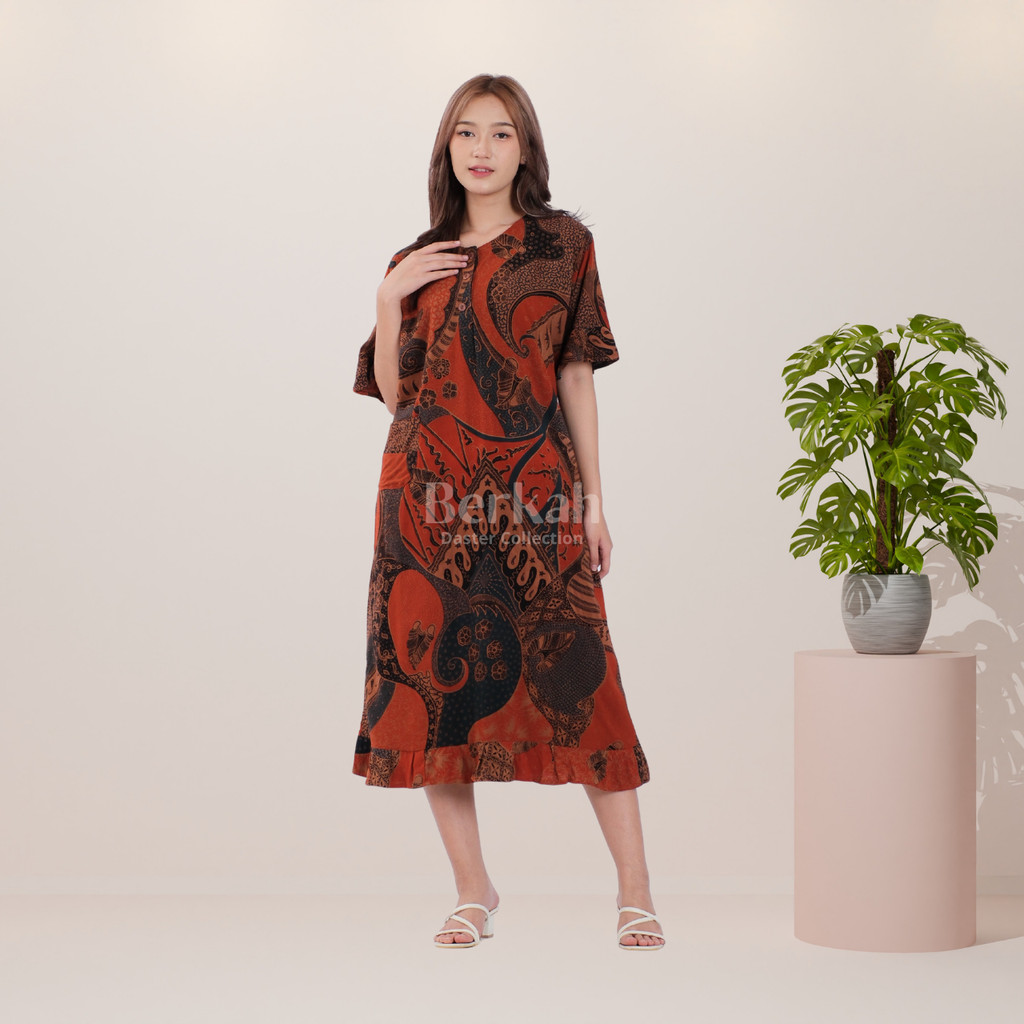 Daster Batik Rayon Busui Kancing Surya Teja 3