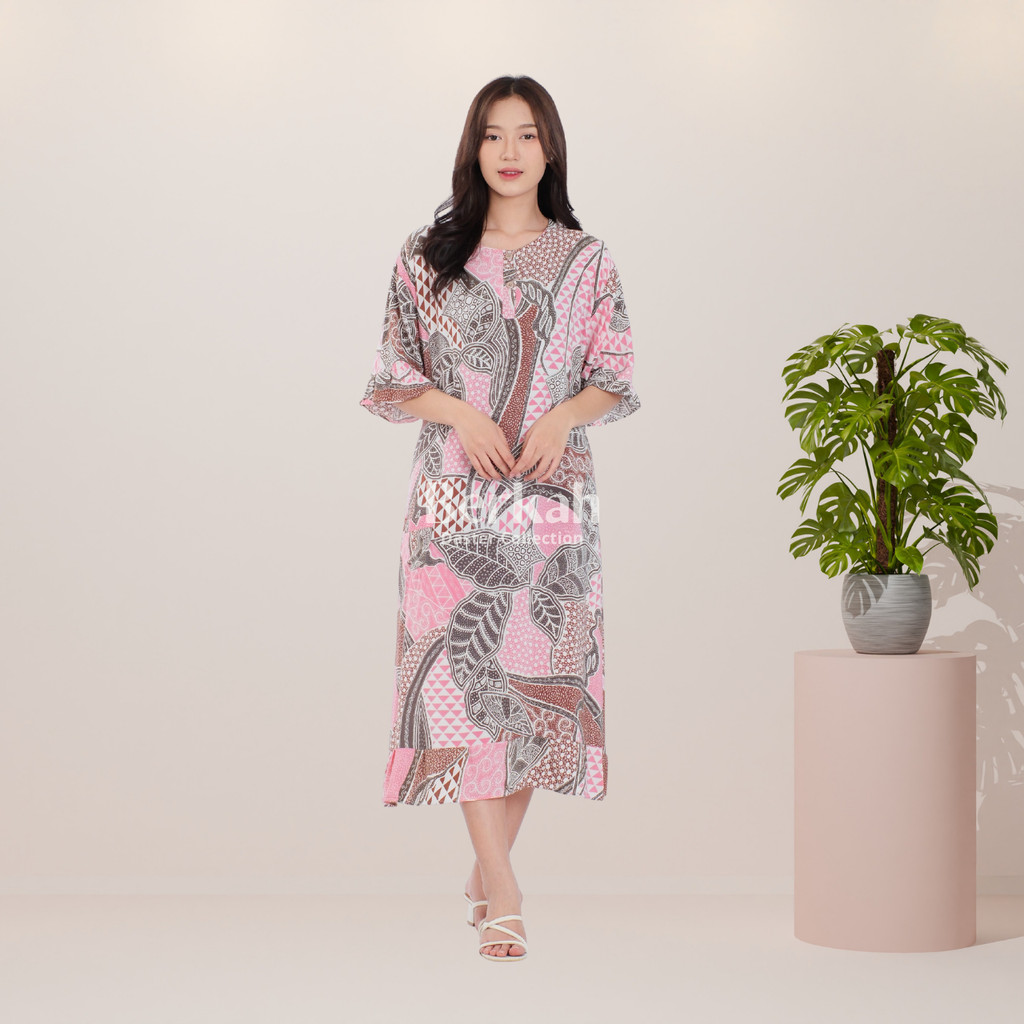 Daster Batik Rayon Busui Kancing Surya Teja 2