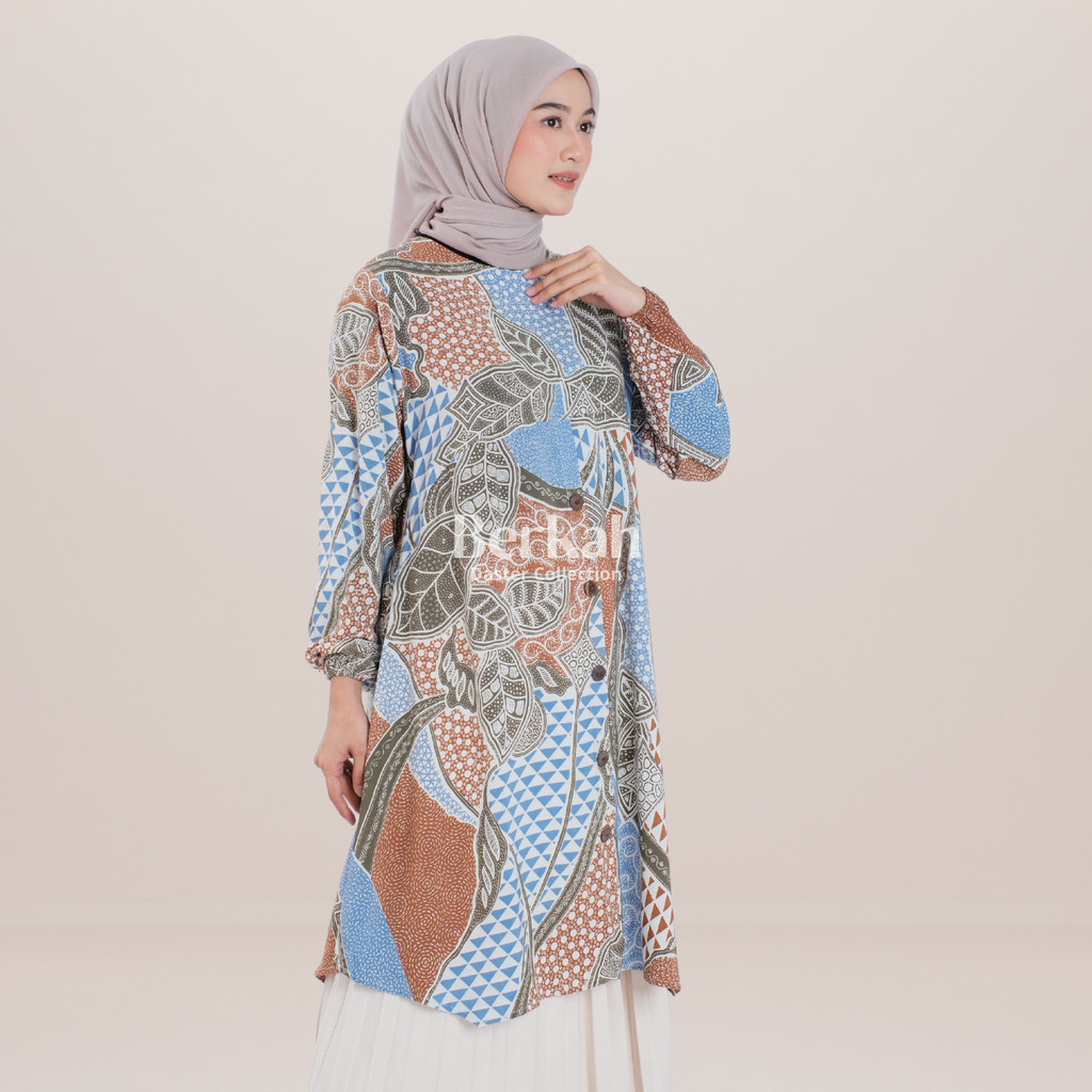 Atasan Batik Tunik Modern Rayon Surya Teja 5