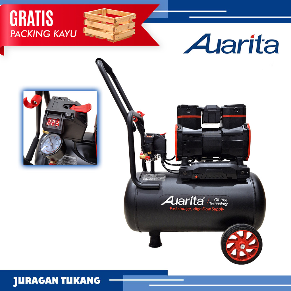 Jual Mesin Kompresor Angin AUARITA 2-1450DF24 24L Silent Oil-less ...