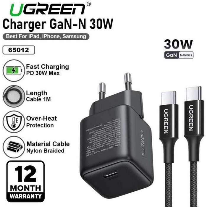 Jual Ugreen N SERIES GAN 30W + Cable 1M CHARGER SET | Shopee Indonesia