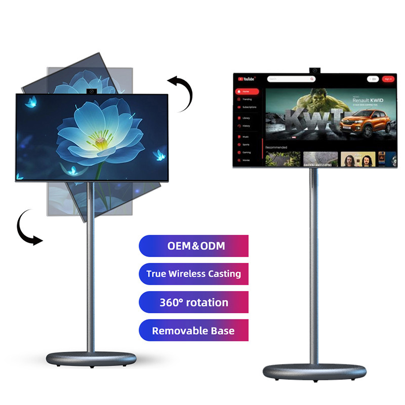 Jual 27 Inch Gray Android Smart Television Movable Screen Display ...