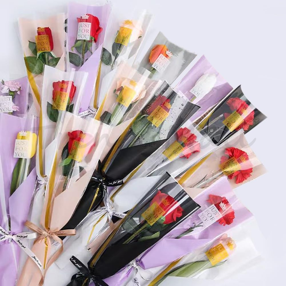 Jual Single Flower Rose Packing /Single rose box /Cellophane Single ...