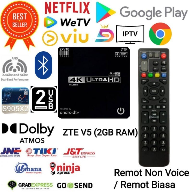 Jual Set Top Box STB Android Tv Box V5 Root & Unlock Android 10 4K Ram