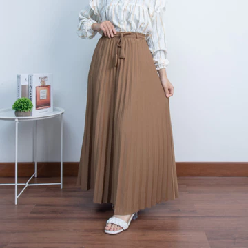 Rok Plisket Premium Prada JUMBO Rok Kualitas Import Crepe Koshibo Pleated Skirt