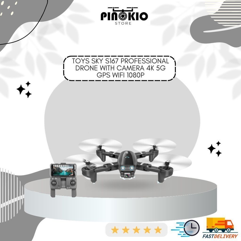 Jual 299 TOYS SKY S167 PROFESSIONAL DRONE WITH CAMERA 4K 5G GPS WIFI 1080P Shopee Indonesia