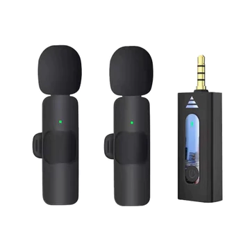 Mikrofon Hp Nirkabel Lavalier Mudah Dipakai Cocok Untuk Sistem Android Klip On Mic Wireless