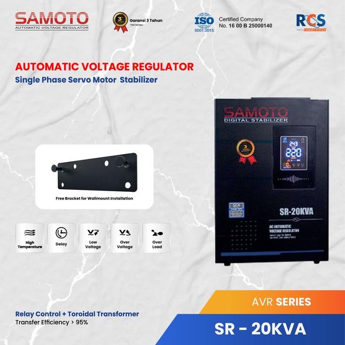 Jual Stabilizer SAMOTO AVR Stabilizer Relay Type SR20KVA Relay ...