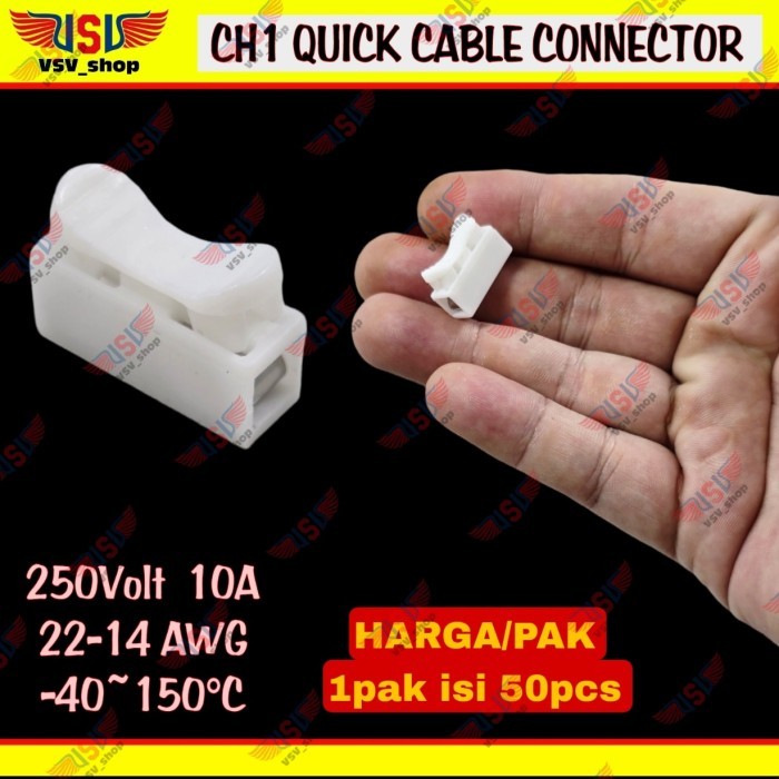 Jual Konektor Kabel 1pin Sambungan Kabel Listrik Spring Terminal Quick ...