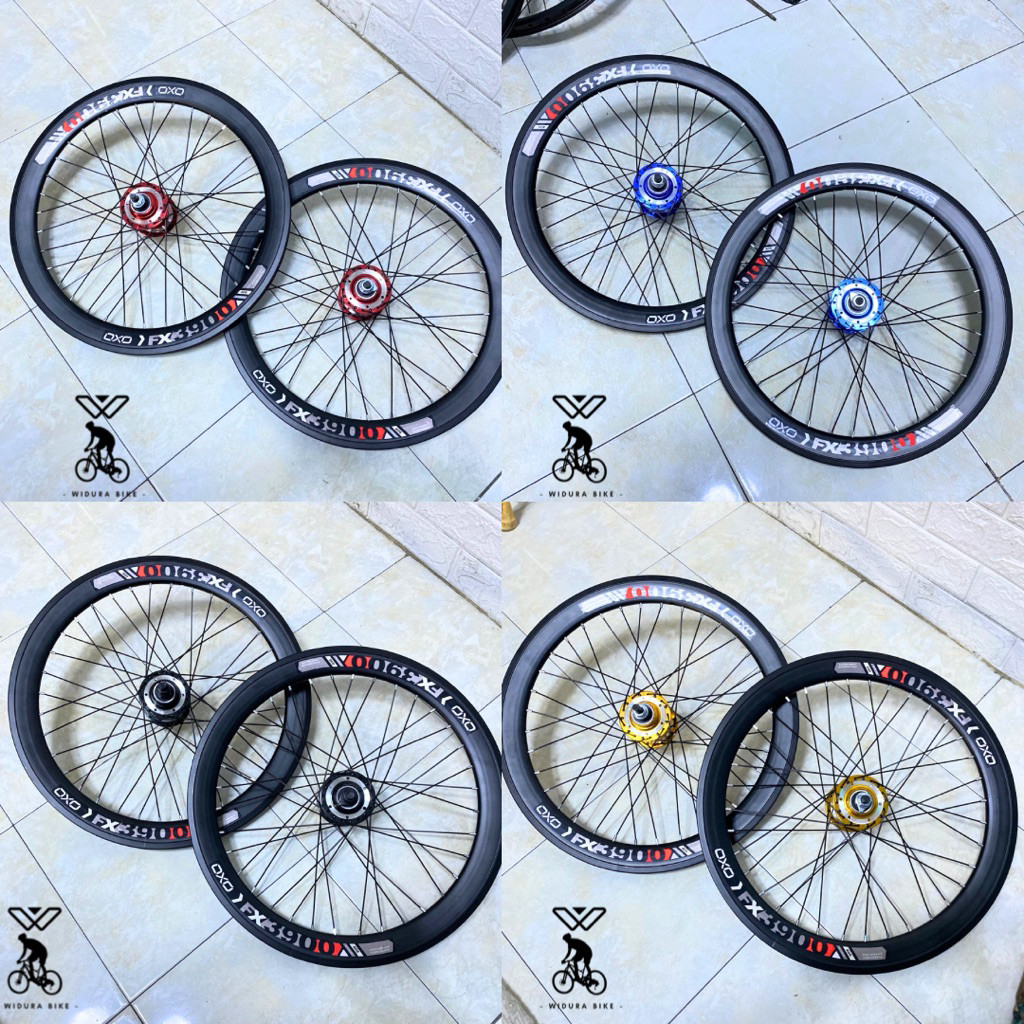 Jual Wheelset velg oxo rims 4cm BMX ukuran 20 murni /lipat/ minitrek ...