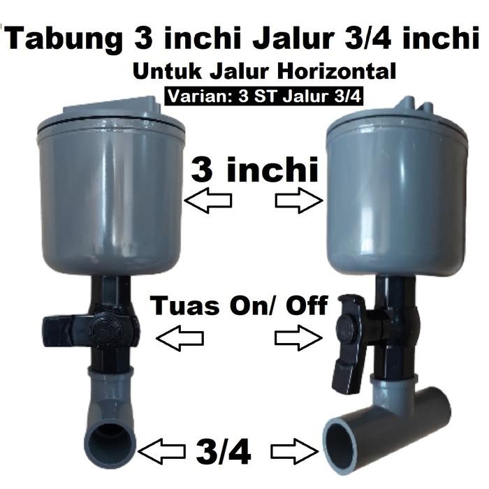 Jual Tabung Kaporit Chlorinator Klorinator untuk Jalur Horizontal Alat ...