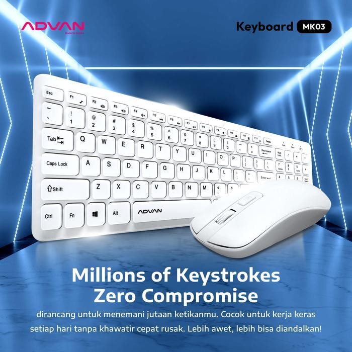 Jual KEYBOARD MOUSE WIRELESS ADVAN MK03 COMBO WIRELESS 2.4Ghz Support ...