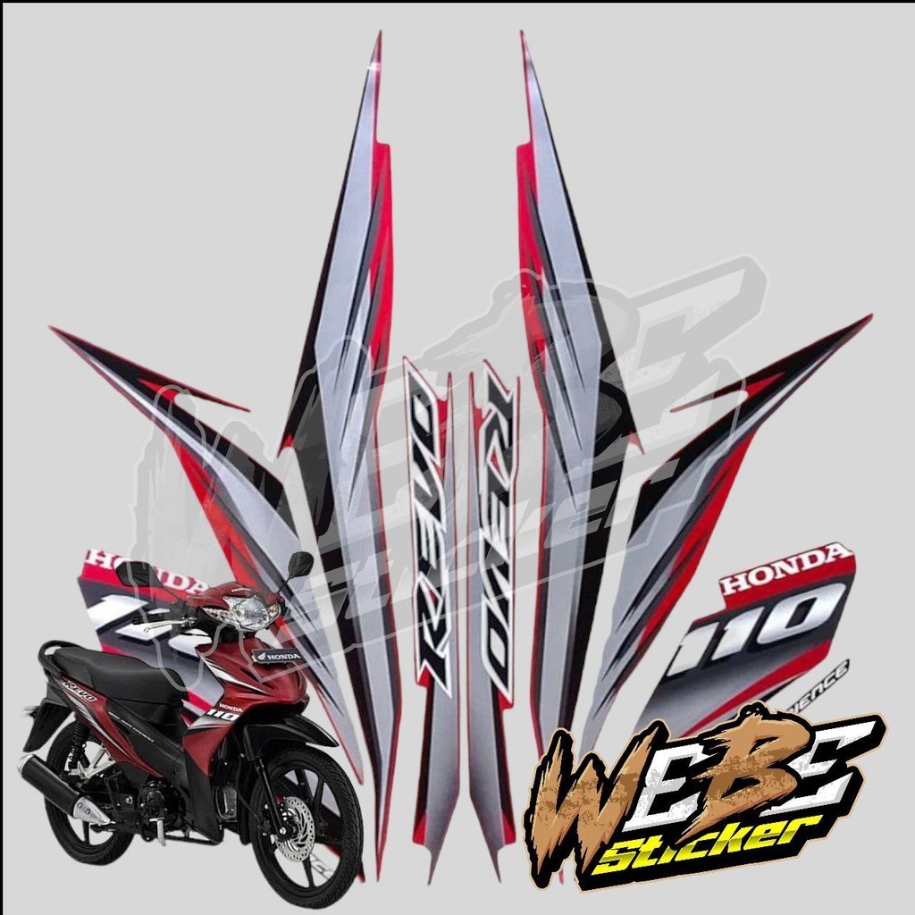 Jual STICKER STIKER POLET LIS STRIPING MOTOR FULL BODY HONDA REVO 110 ...