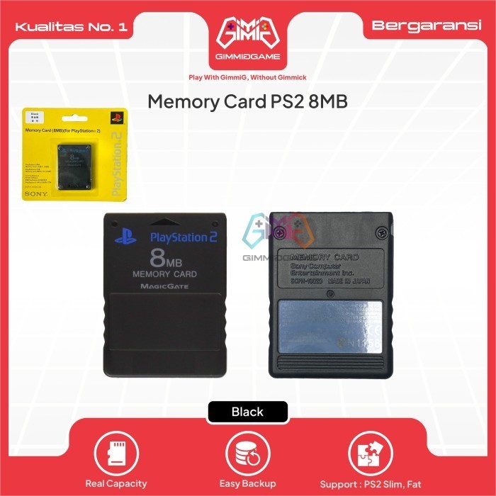 Jual Memory Card MC PS2 8MB Warna Hitam | Shopee Indonesia