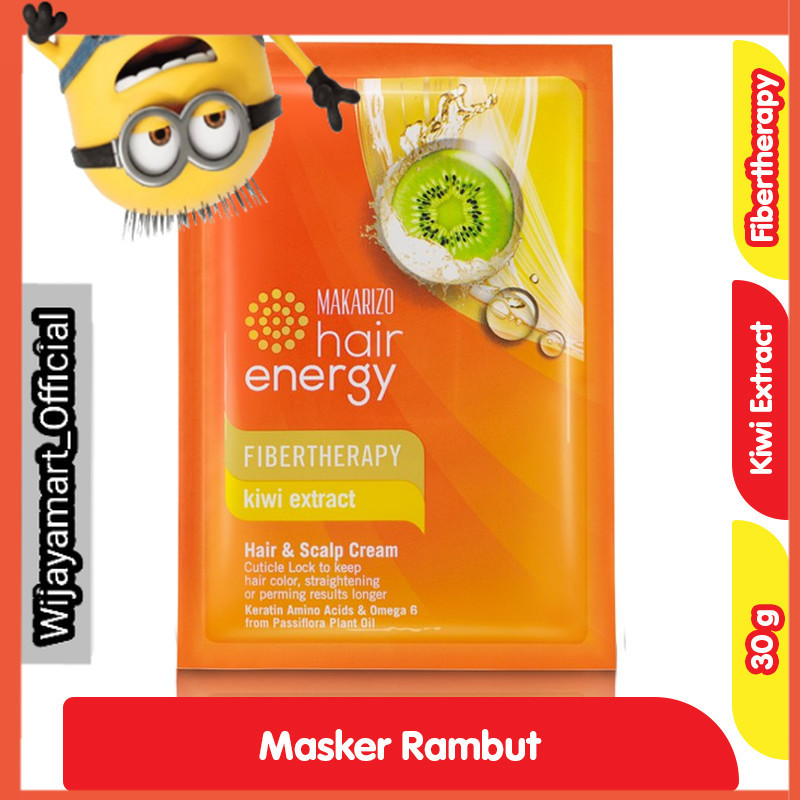 Jual Makarizo Hair Energy Fibertherapy Masker Rambut Kiwi Extract 30 g ...