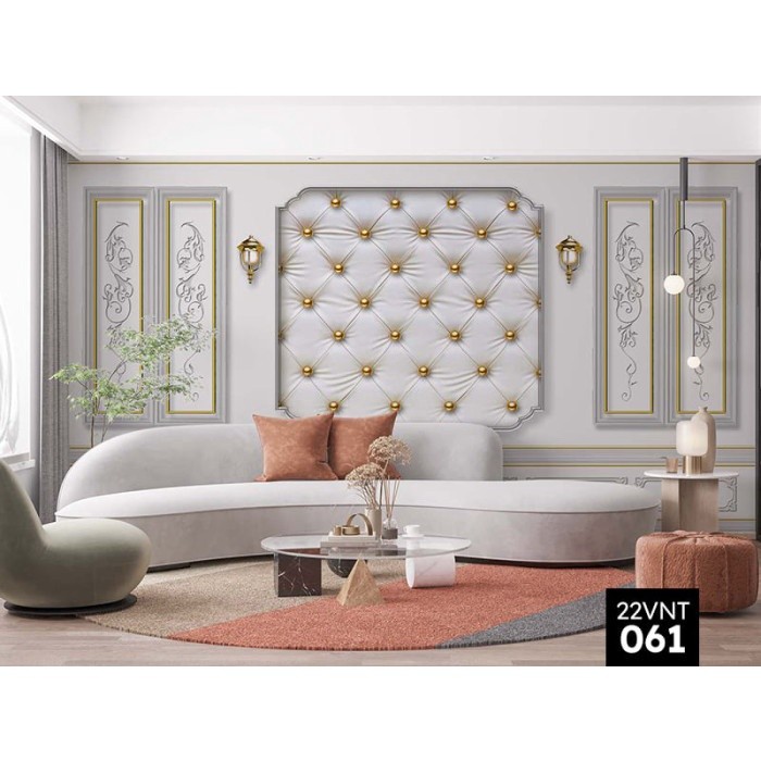 Jual Wallpaper Dinding Custom Mural Backdrop Moulding Headboard Klasik ...
