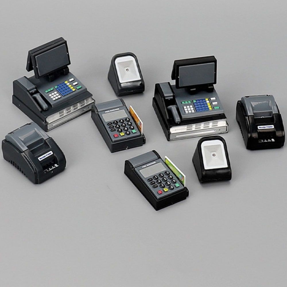 Jual Doll House Mini Supermarket Cash Register Card Machine Scanner ...