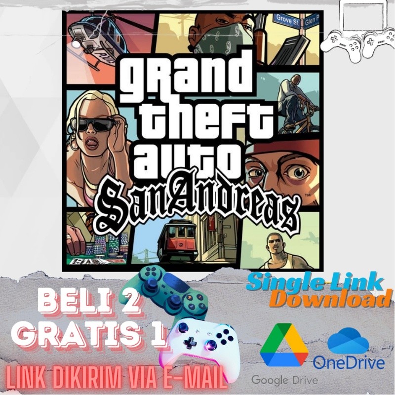 Jual GRAND THEFT AUTO SAN ANDREAS Game PC dan Game Laptop - Download ...