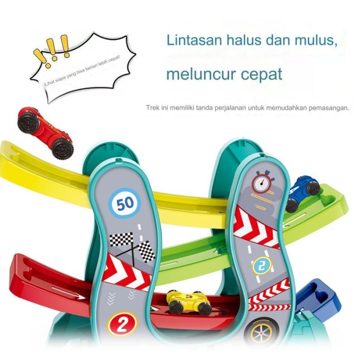 Jual BabyToys Mainan Track Mobil Mobilan Anak Laki Laki Ramp Racer DIY ...