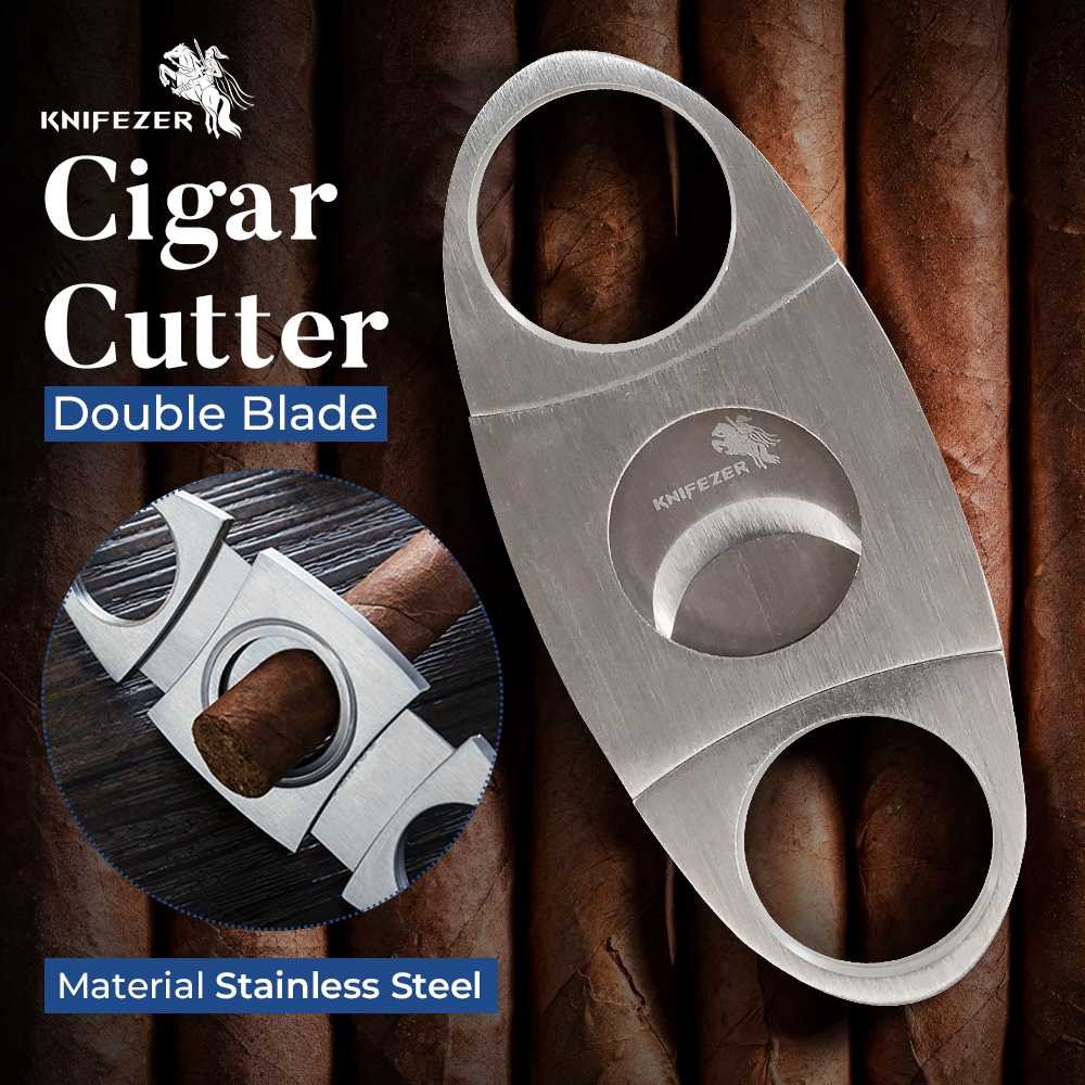 Jual KNIFEZER Pemotong Rokok Cerutu Cigar Cutter Double Blade - EC-50A ...