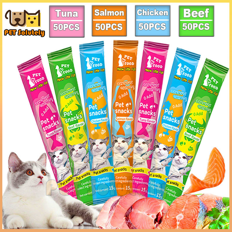 Jual 50pcs Snack Kucing Snack Hewan Peliharaan Makanan Kucing Cat Food ...