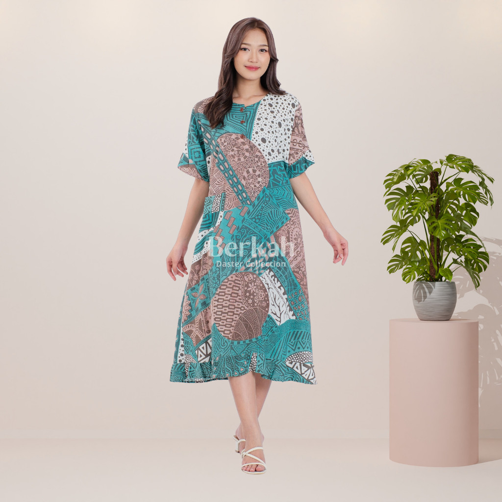 Daster Batik Rayon Busui Kancing Surya Teja 5