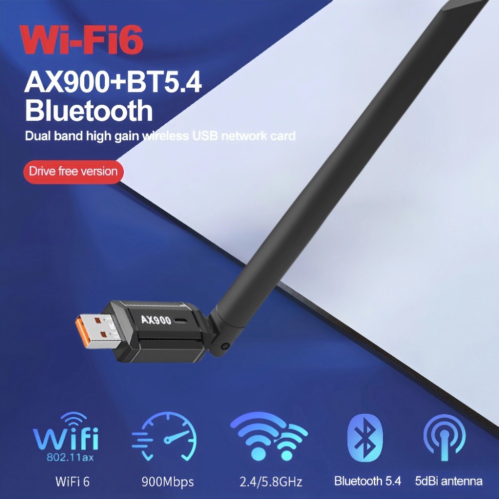 Jual WiFi 6 AX900 Bluetooth 5.4 WiFi USB Network Card Wireless Dual ...