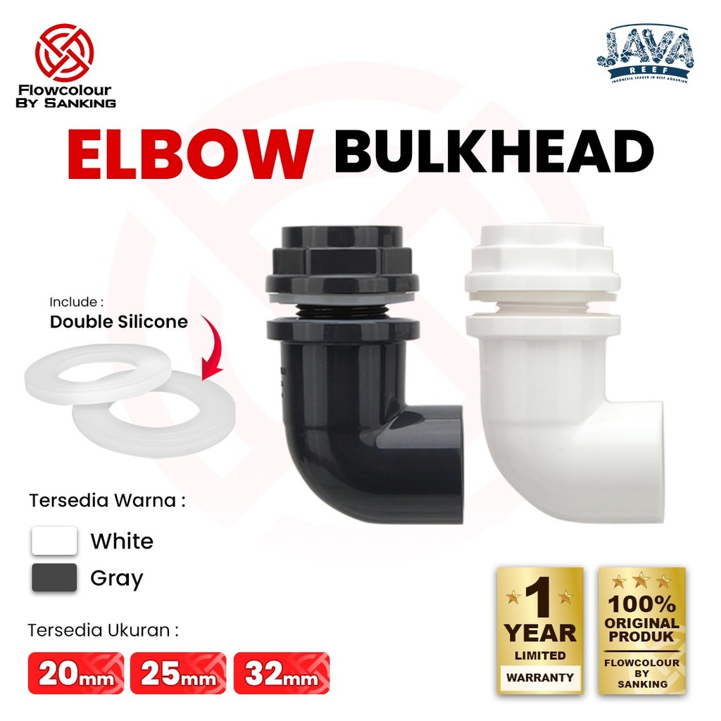 Jual Flowcolour Elbow Bulkhead Fitting Vault ring Pipe UPVC by Sanking ...