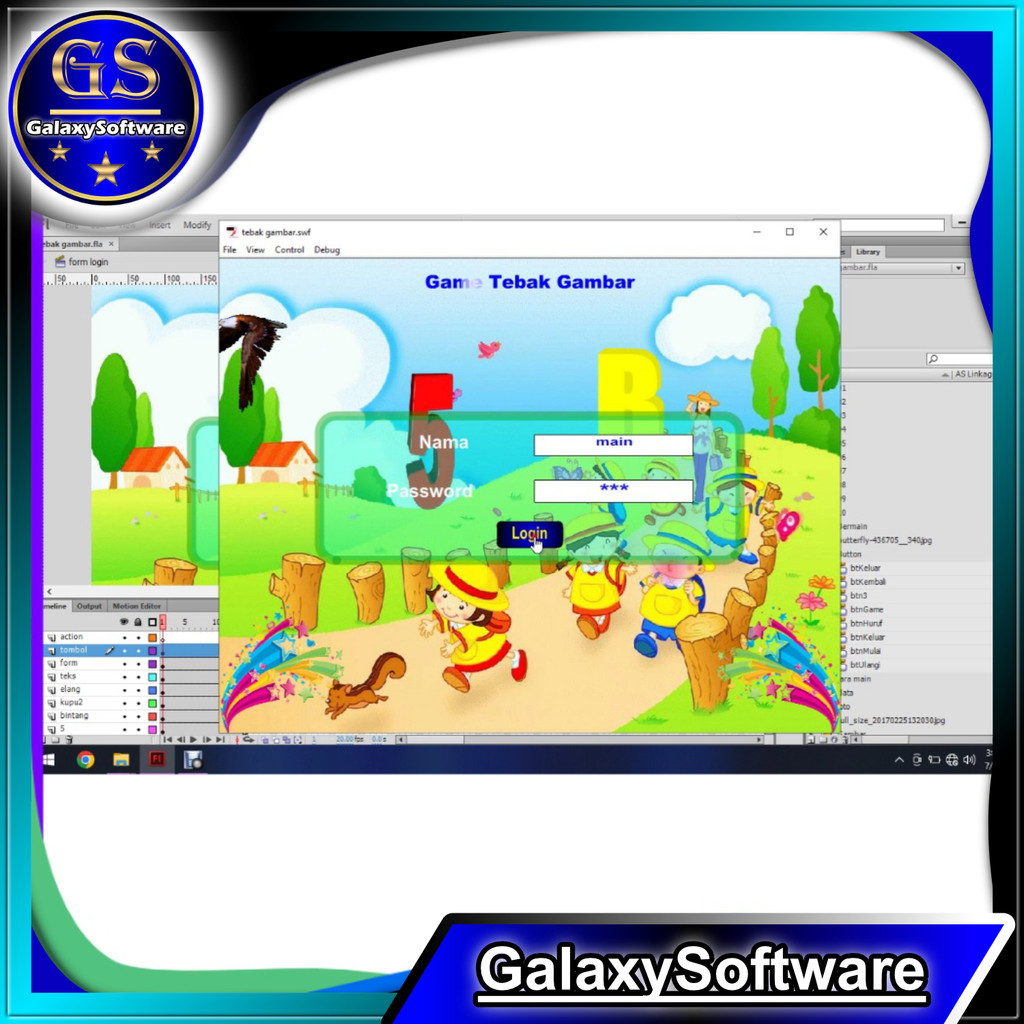 Jual Source Code Adobe Flash tebak gambar 1 untuk program skripsi atau ...