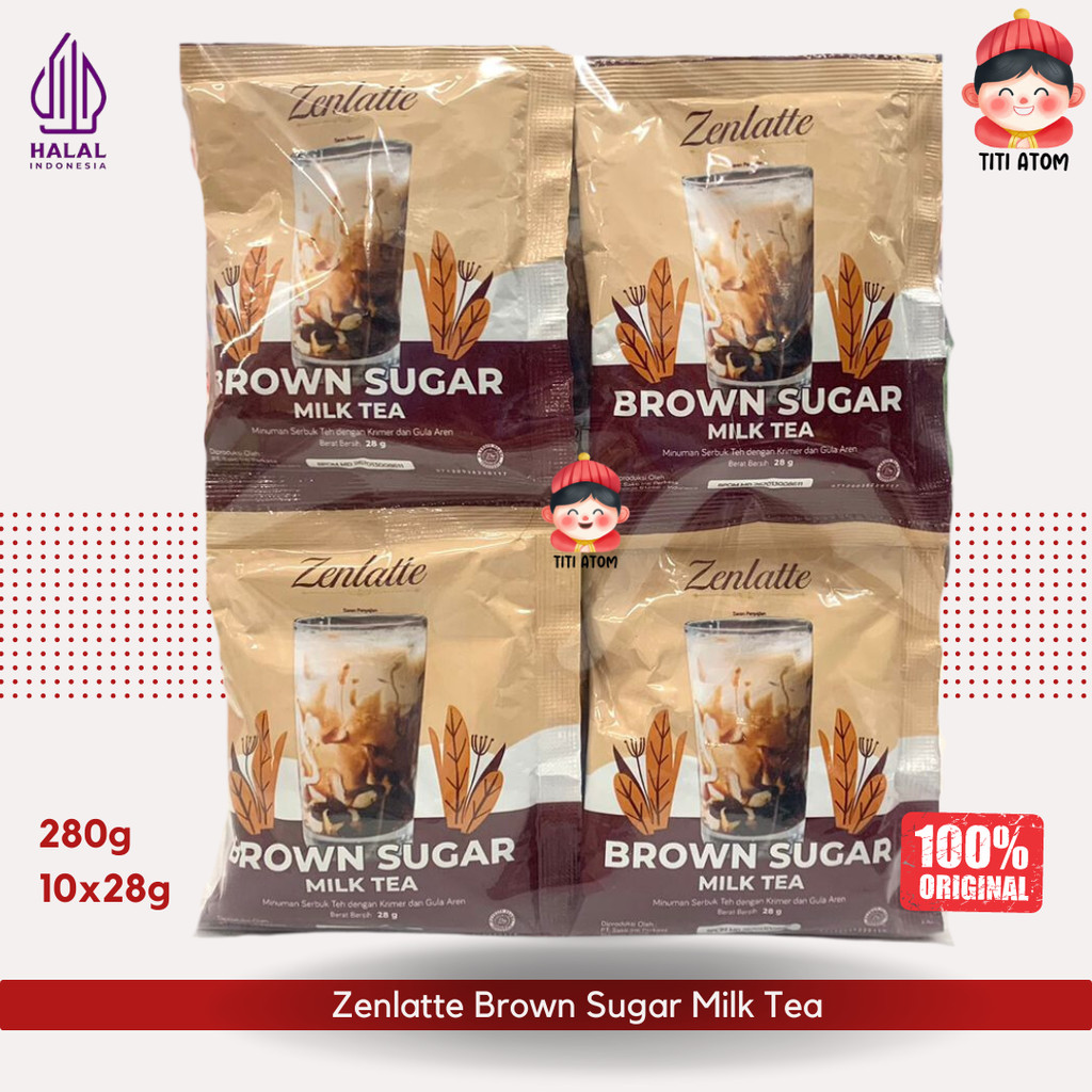 Jual Zenlatte Brown Sugar Milk Tea Teh Susu Gula Coklat Aren 10x28g ...