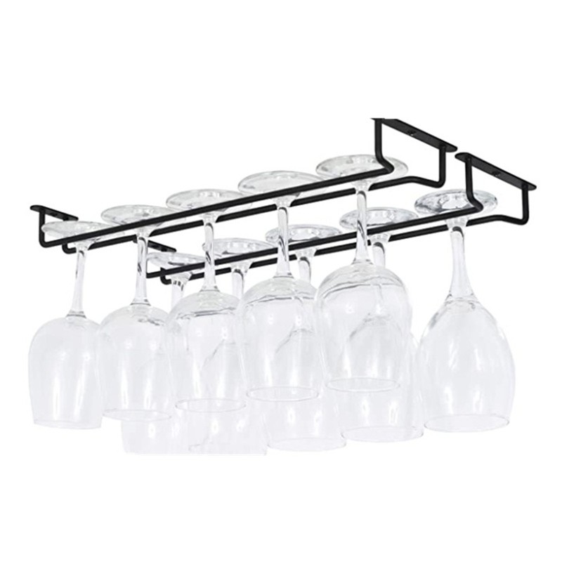 Champagne Stand Helunsi Black Wine Glass Rack Under Cabinet Wine
