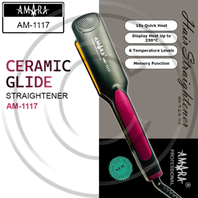 ( ) AMARA AM 1117 Ceramic Glide Plate Hair Straightener Catokan Rambut CO