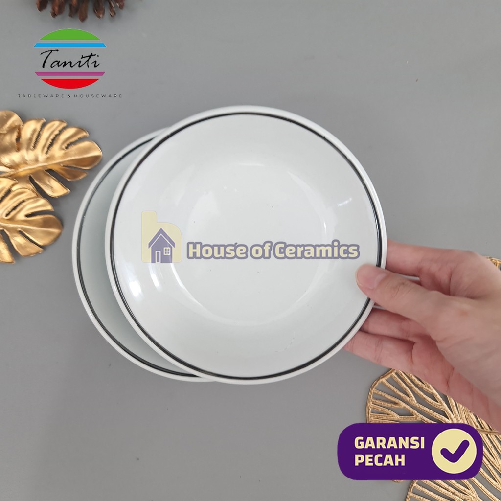 Jual TANITI Piring Keramik LAUK/SAMBAL Pudding Polos 6 Inch 15 Cm BULAT ...