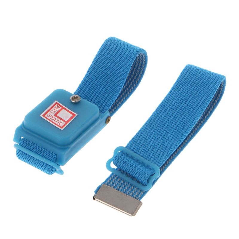 Jual Blue Anti Static Wrist Strap Cordless Bracelet Wireless Adjustable ...