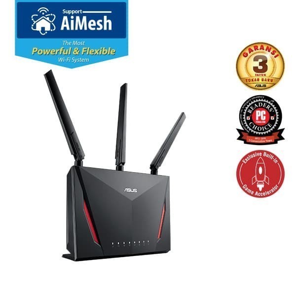 Jual Asus RT-AC86U Wireless AC2900 AiMesh Dual Band Router | Shopee ...
