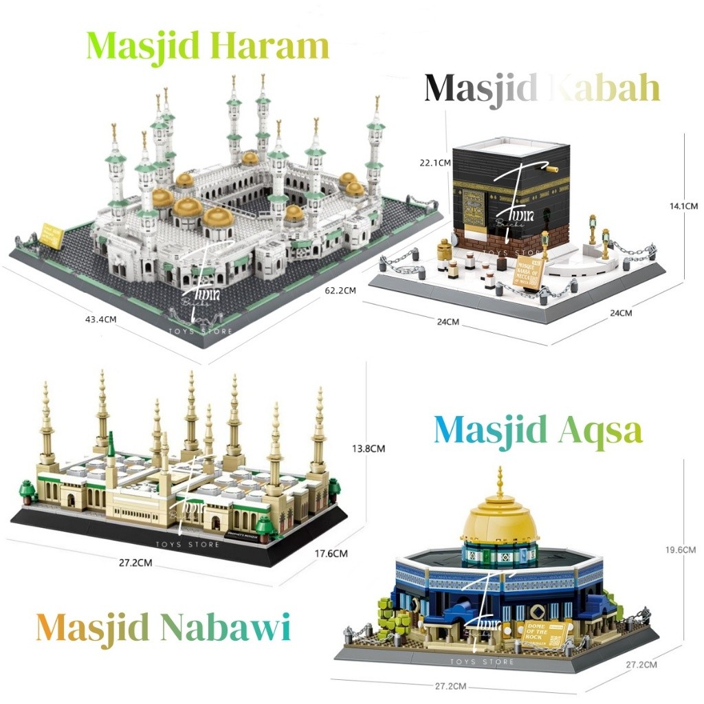 Jual Masjid AI-Haram Bricks Building Klasik Model Dome of the Rock ...