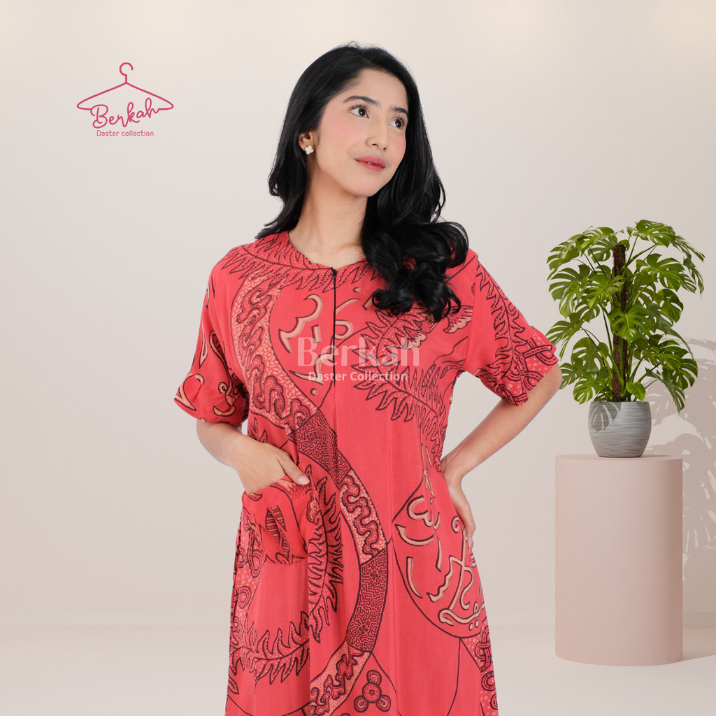 Daster Batik Rayon Busui Resleting Surya Teja