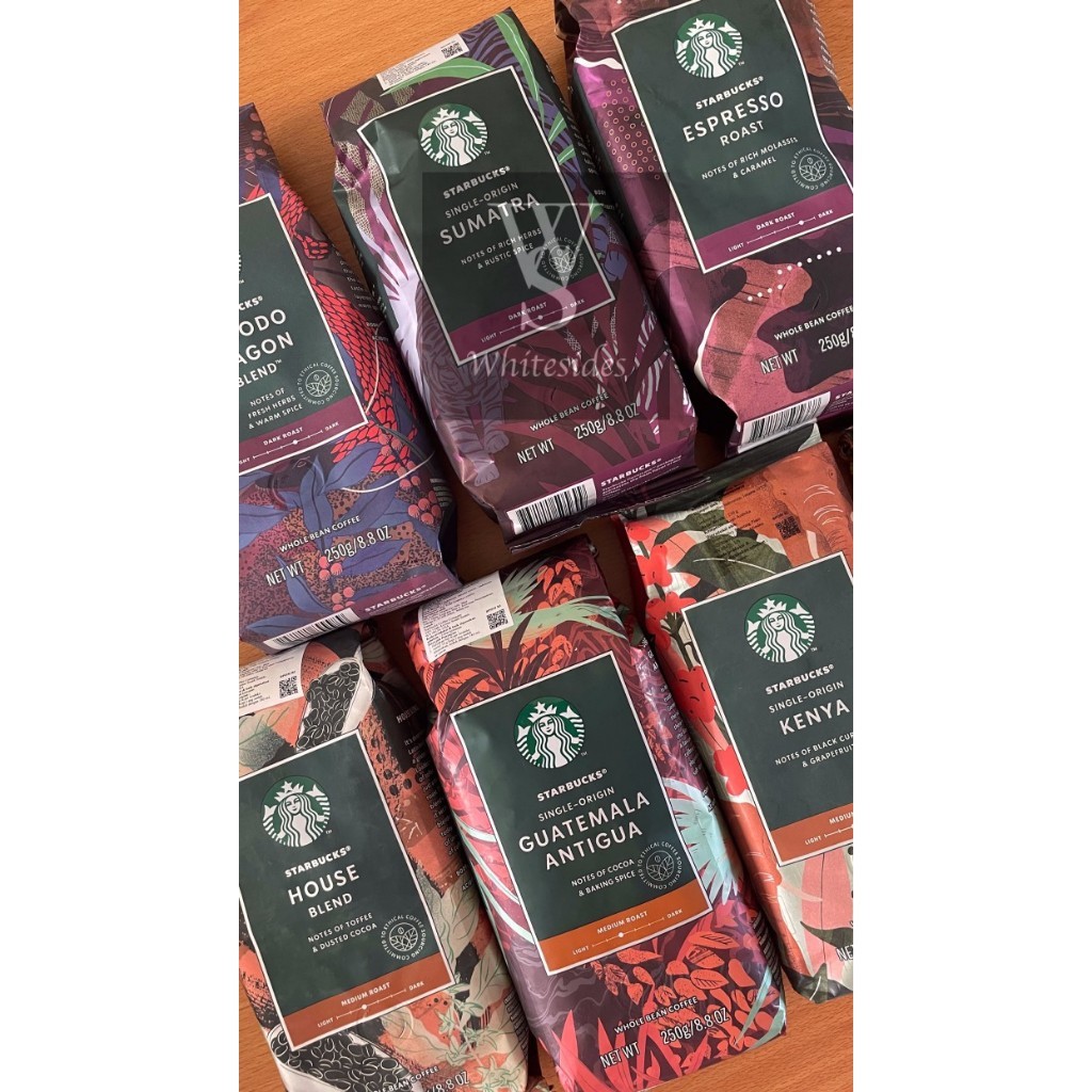 Jual Whole Bean Dark Roast 250gr Starbucks Coffee Grind Papua New ...