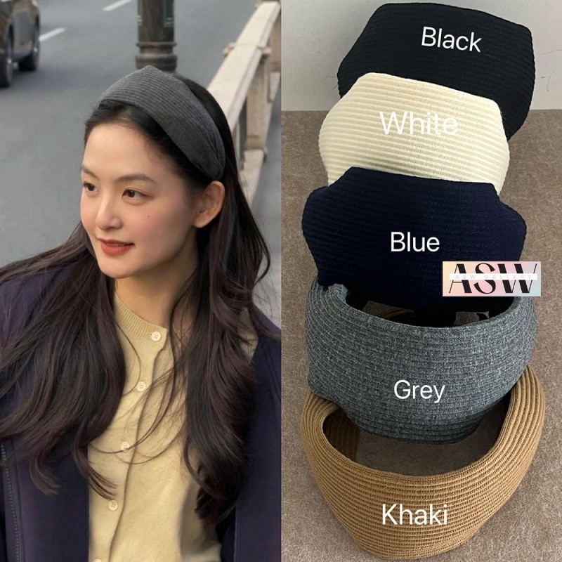 Jual Bando Bandana Lebar Jumbo Wanita Korean Headband Elastis Fashion ...