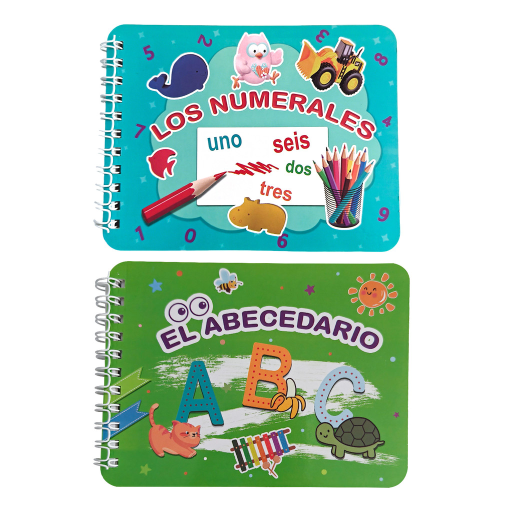 Jual Spanish Numbers Letters Learning 2 Books Set Libro de Fichas del ...