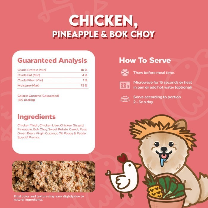 Jual Poppy Paddy 500gr CHICKEN with Pineapple & Bok Choy | Shopee Indonesia