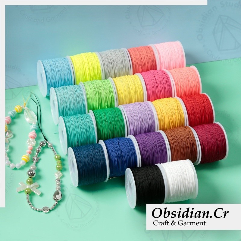 Bayar Ditempat Bahan DIY Craft Tali Giok Bahan Kerajinan Gelang Keychains DIY Obsidian Craft Paling Murah