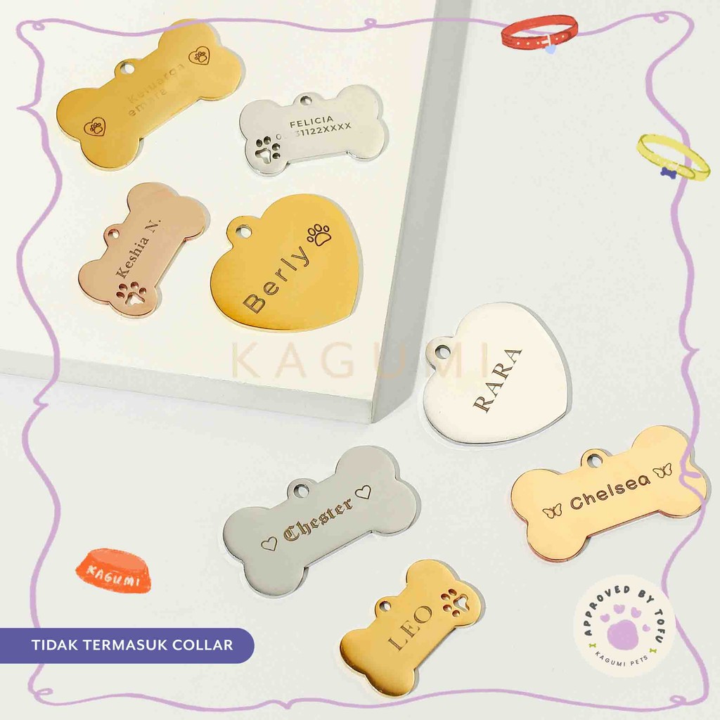 Jual KAGUMI Pets - Furbaby Tags | Tag Collar Custom Titanium Anabul ...