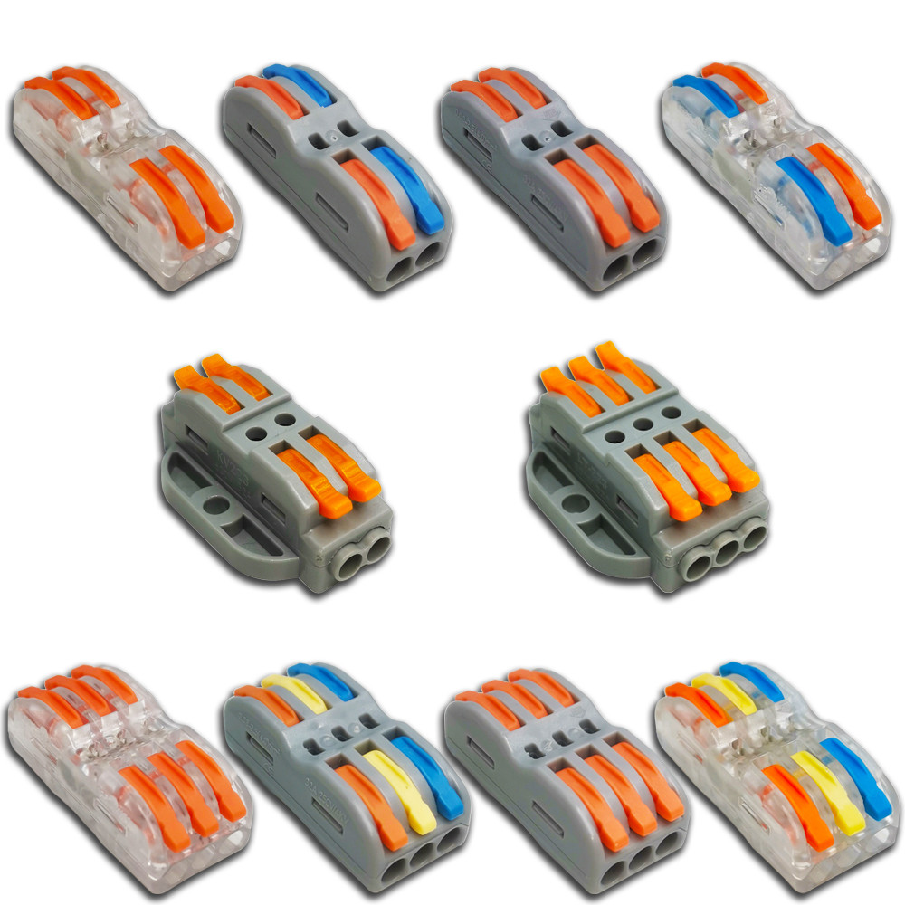 Jual Mini Fast Wire Cable Connectors Universal Compact Conductor Spring ...