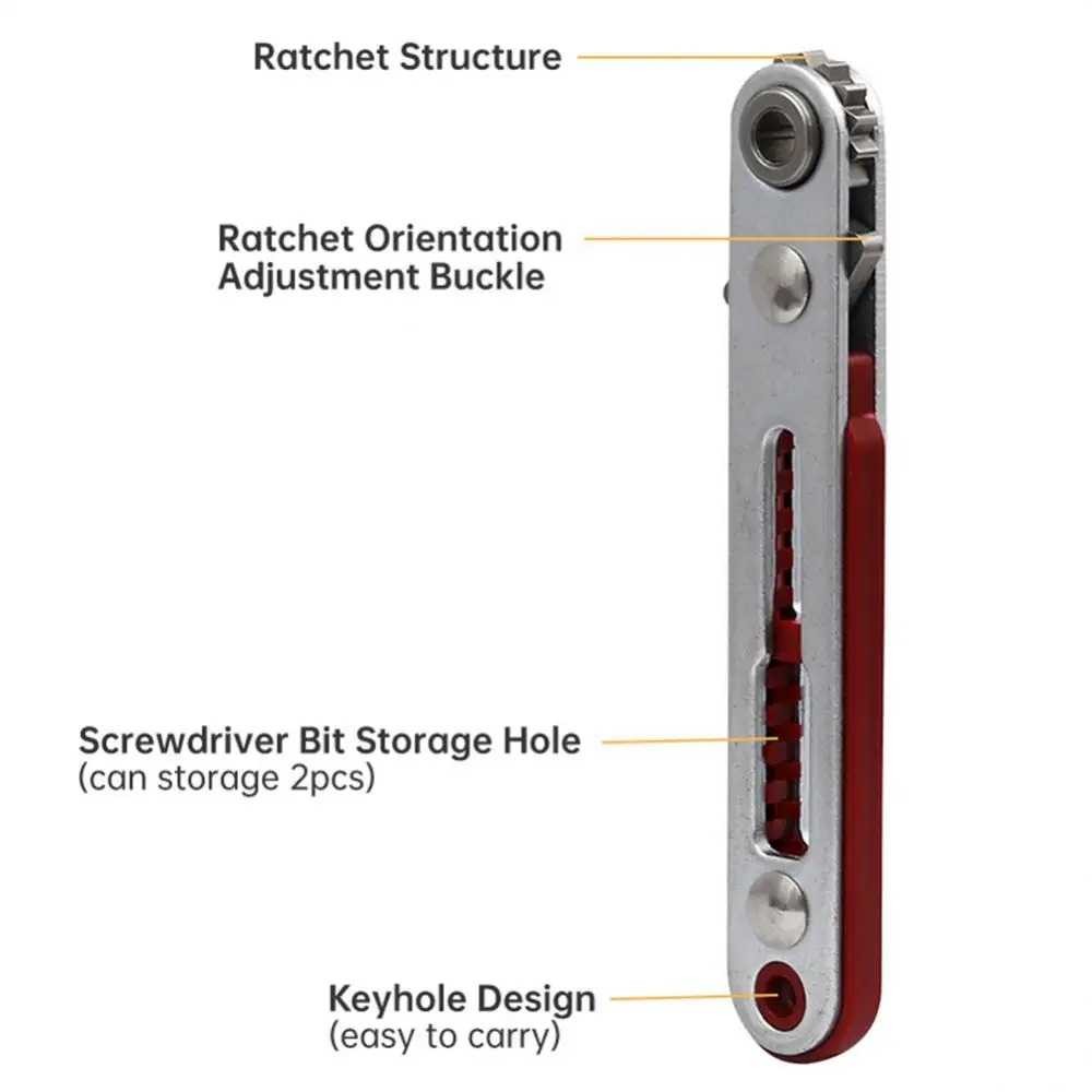 Jual YIAAEY Obeng Ratchet Dua Arah Mini Two-Way Wrench Flat Screwdriver ...